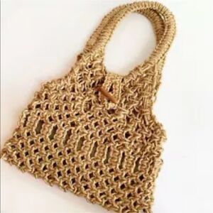 Macrame Purse Bag Manilla Rope Natural Fiber Boho